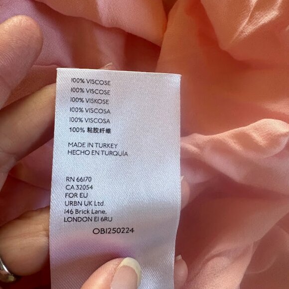 Anthropologie Cady Tiered Pink Paisley Dress Bohemian Mock Neck Ruffled Pullover - Picture 10 of 13